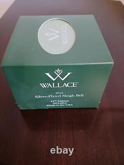 2012 Wallace Silver-Plated Sleigh Bell Ornament, 42nd Edition in Box never open