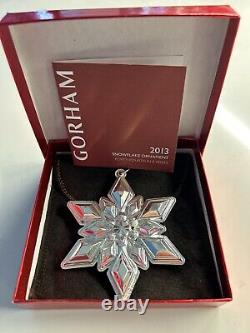 2013 Gorham STERLING Silver 44th Annual Edition Snowflake Ornament RARE Year