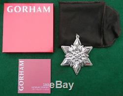 2013 Gorham Sterling Silver Snowflake Christmas Ornament withBox 44th In Series