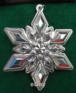 2013 Gorham Sterling Silver Snowflake Christmas Ornament withBox 44th In Series