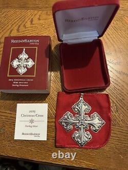 2013 Reed & Barton Sterling Silver Christmas Ornament Cross With Box