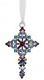 2014 Lunt 4th Annual Silver Swarovski Jewel Cross Christmas Ornament Reed Barton