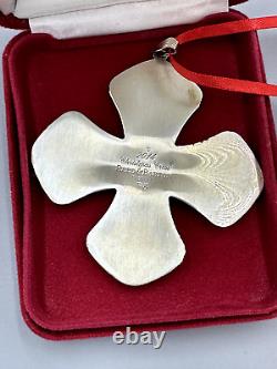 2014 Reed & Barton STERLING SILVER CROSS Christmas Ornament 44th Annual Box