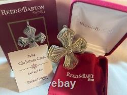 2014 Reed & Barton Sterling Christmas Cross Ornament 44th Edition