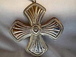 2014 Reed & Barton Sterling Christmas Cross Ornament 44th Edition