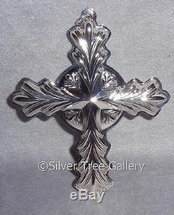 2014 Tuttle Crest of Arden 7th Sterling Silver Christmas Cross Ornament Pendant