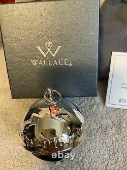 2016 WALLACE SILVER PLATE BELL SLEIGH BELL Christmas ORNAMENT