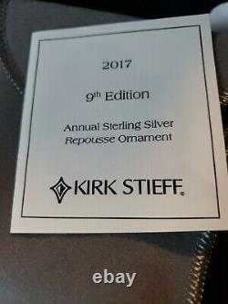 2017 Kirk Stieff Sterling silver Christmas Ornament Extremely rare