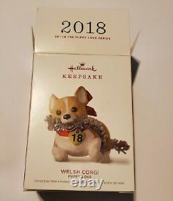 2018 Hallmark Keepsake Ornament Welsh Corgi Puppy Love 28th Series Christmas New