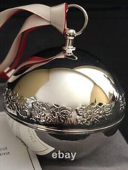 2018 Wallace Annual Bell Silver Plate Christmas Ornament