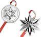 2019 GORHAM 50th Sterling Silver Christmas Snowflake Ornament Medallion 2 pc Set