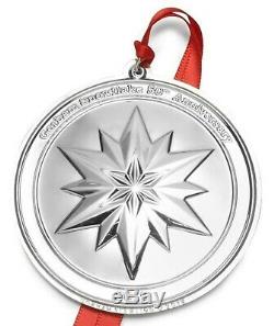 2019 GORHAM 50th Sterling Silver Christmas Snowflake Ornament Medallion 2 pc Set