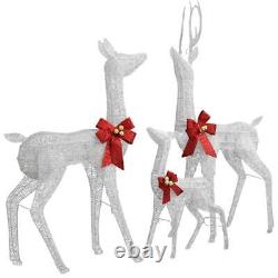 201 LEDs Silver Reindeer Christmas Decoration with Different Lighting Effects
