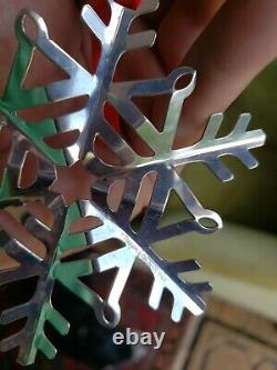 2020 Tiffany sterling Silver Snowflake Christmas Ornament Extremely Rare