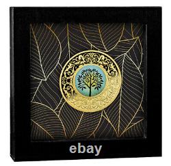 2021 Cameroon 500 Francs Silver Proof Coin Tree of Happiness (Turquoise)
