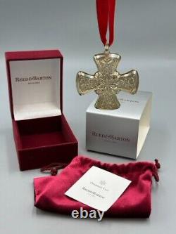 2022 Reed & Barton STERLING SILVER CROSS Christmas Ornament 52nd Annual Box