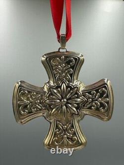 2022 Reed & Barton STERLING SILVER CROSS Christmas Ornament 52nd Annual Box