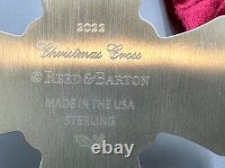 2022 Reed & Barton STERLING SILVER CROSS Christmas Ornament 52nd Annual Box