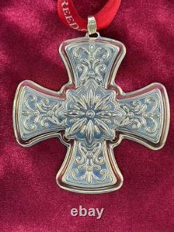 2022 Reed & Barton STERLING SILVER CROSS Christmas Ornament 52nd Annual Box