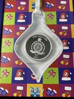 2023 1 Oz Silver Niue Marvel Avengers Seasons Greetings Ornament Coin Christmas