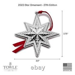 2023 Towle Star 27th Edition Sterling Ornament NIB