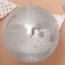20-Inch wide Large Glass Hanging Party Disco Mirror Ball Wedding Decorations