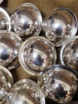 (20) Neiman Marcus STERLING SILVER Saturn Ball Christmas Tree Ornaments