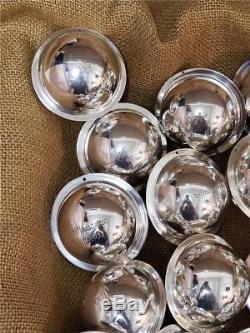 (20) Neiman Marcus STERLING SILVER Saturn Ball Christmas Tree Ornaments