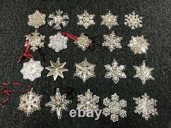 20 Vintage Towle Wallace Gorham Lunt Sterling Silver Snowflake Star Ornaments