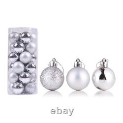 24Pcs Christmas Ball Xmas Tree Ornaments Hanging Baubles Decoration Shatterproof