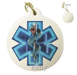 24 Pack FF2058-RPO1BX EMS on call for life-Silver Snake-Christmas ornaments