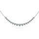 2Ct Round Cut Lab Created Diamond Curved Tennis Necklace 14K White Gold Finish