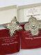 2 Reed & Barton Sterling Silver Christmas Cross Ornament, 1986 1987. In Box