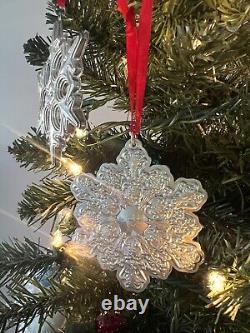 2-Towle Sterling Silver'91 Christmas Remembrance Old Master Snowflake Ornaments