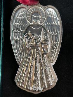 2 Towle Sterling Silver Angel Christmas Ornaments 1996 1999 With Boxes, Documents