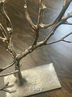 2 West Elm CAST METAL JEWELRY TREES Silver HOLIDAY DECOR Christmas Ornaments