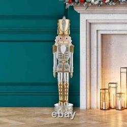 37 in. Gold and Silver Christmas Nutcracker