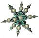 3' Blue and Silver Glitter Starburst Snowflake 3D Christmas Holiday Ornament