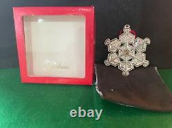 3 Gorham Sterling Silver Snowflake Christmas Ornament 1987, 1988, 1989 all MIB
