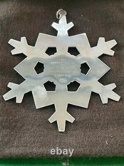 3 Gorham Sterling Silver Snowflake Christmas Ornament 1987, 1988, 1989 all MIB