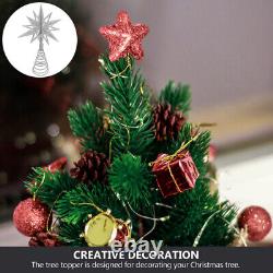 3 PCS Christmas Tree Top Star Topper Silver Toppers Decorations Celebrity
