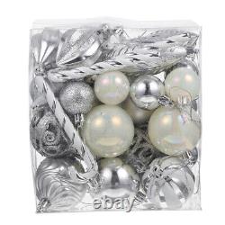 4 Sets Christmas Tree Hanging Baubles Xmas Gold Silver Balls