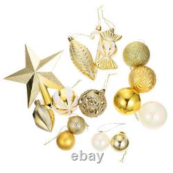4 Sets Xmas Gold Silver Balls Hanging Christmas Balls