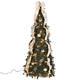 4' Silver & Gold Pull-Up Christmas Tree by Holiday Peak, Pre-Lit Decorated