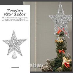 4x Star Tree Decoration Holiday Star Ornament Festival Treetop Decor