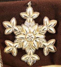 5 GORHAM 2000, 01 02 03 04 Sterling Silver Snowflake Christmas Ornaments