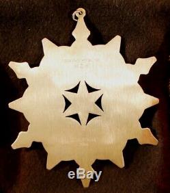5 GORHAM 2005, 06 07 08 09 Sterling Silver Snowflake Christmas Ornaments