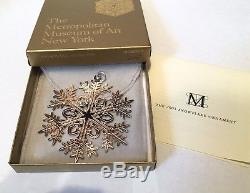 5 Sterling Silver MMA Christmas Snowflake Ornament 2002-2006