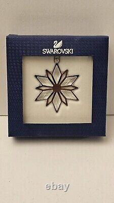 5 Swarovski Crystal Ornaments Little Snowflake Star Silver Star