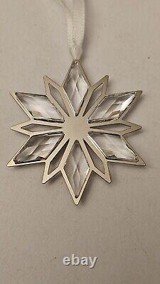 5 Swarovski Crystal Ornaments Little Snowflake Star Silver Star